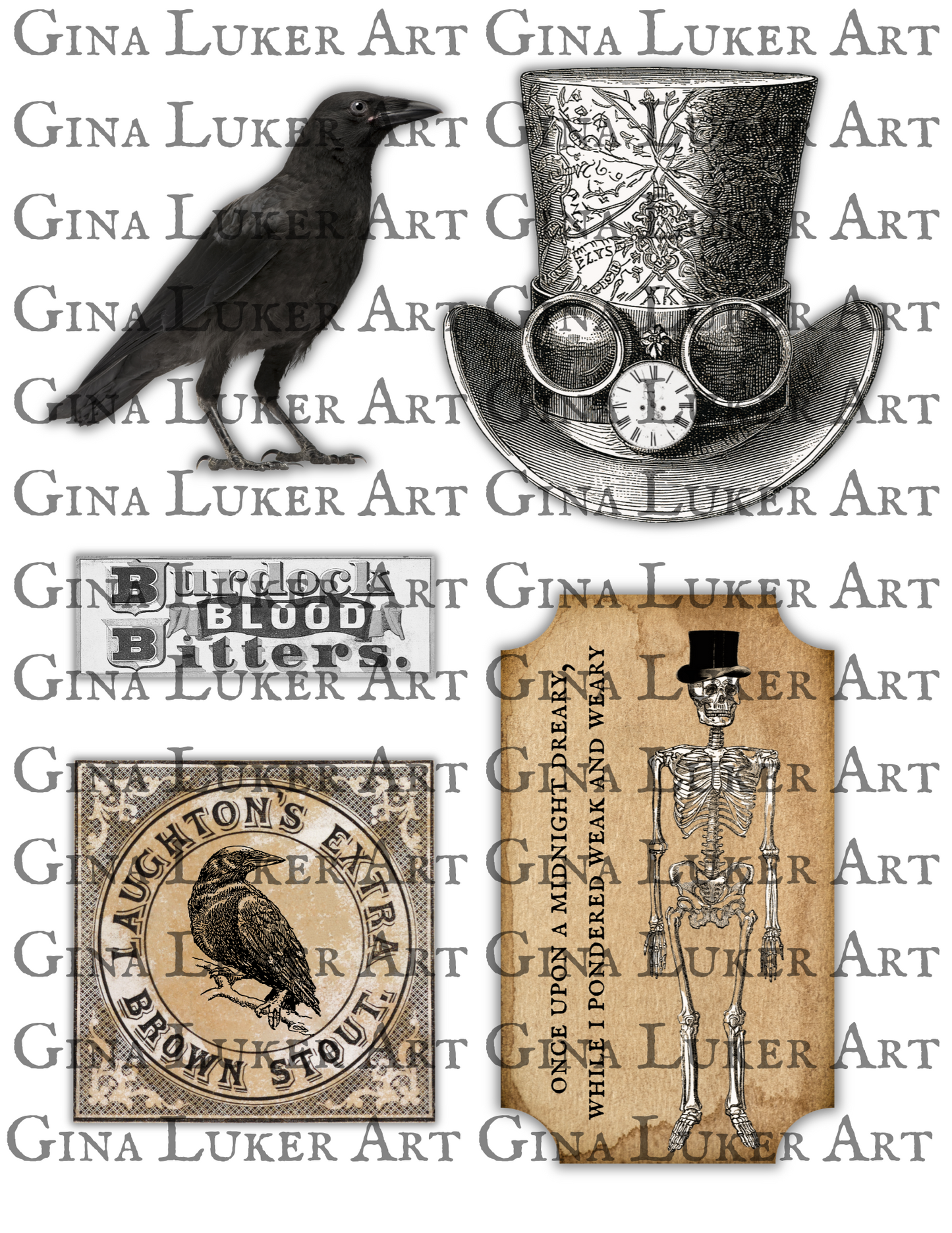 Nevermore Junk Journaling Printable Pack
