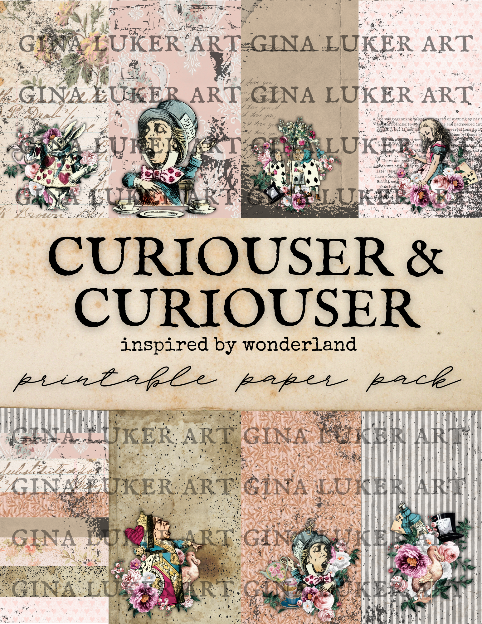 Curiouser & Curiouser: Inspired by Wonderland Journaling set – GinaLuker