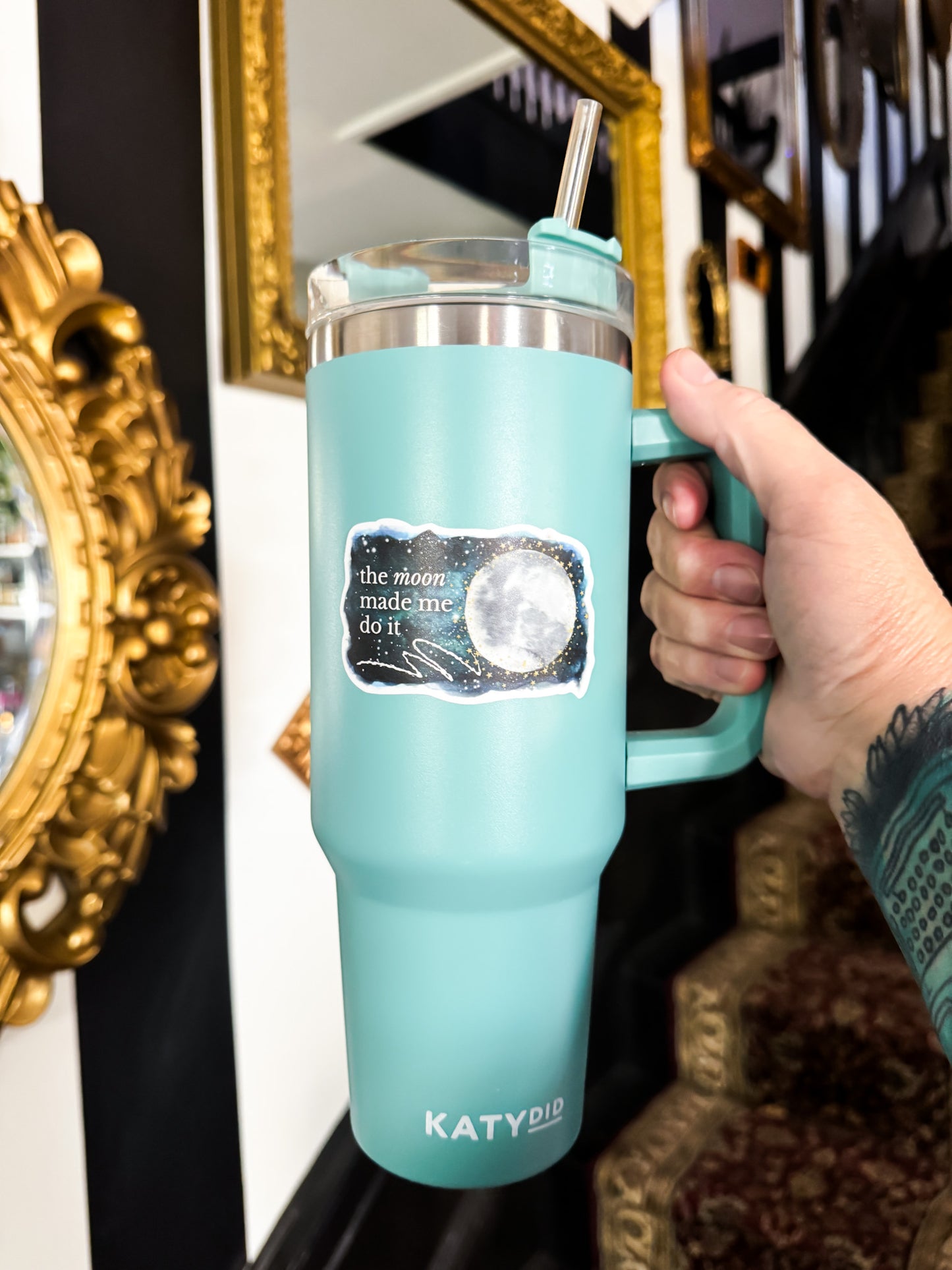 The Moon Made Me Do It Sticker