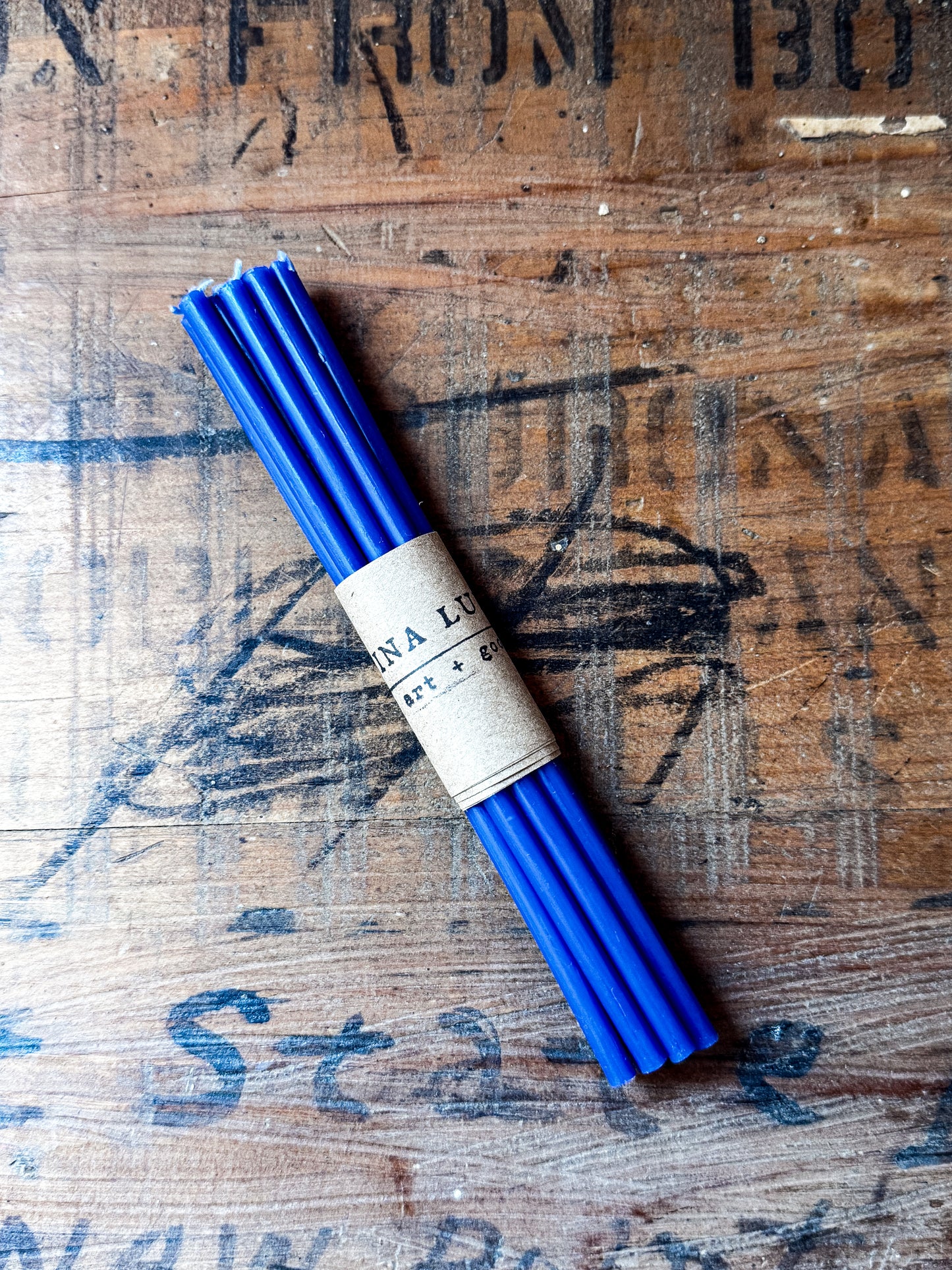 Blue Beeswax Spell Candles | Set of 10