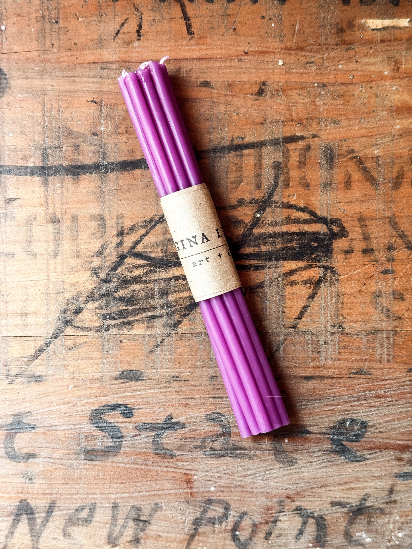 Purple Beeswax Spell Candles | Set of 10