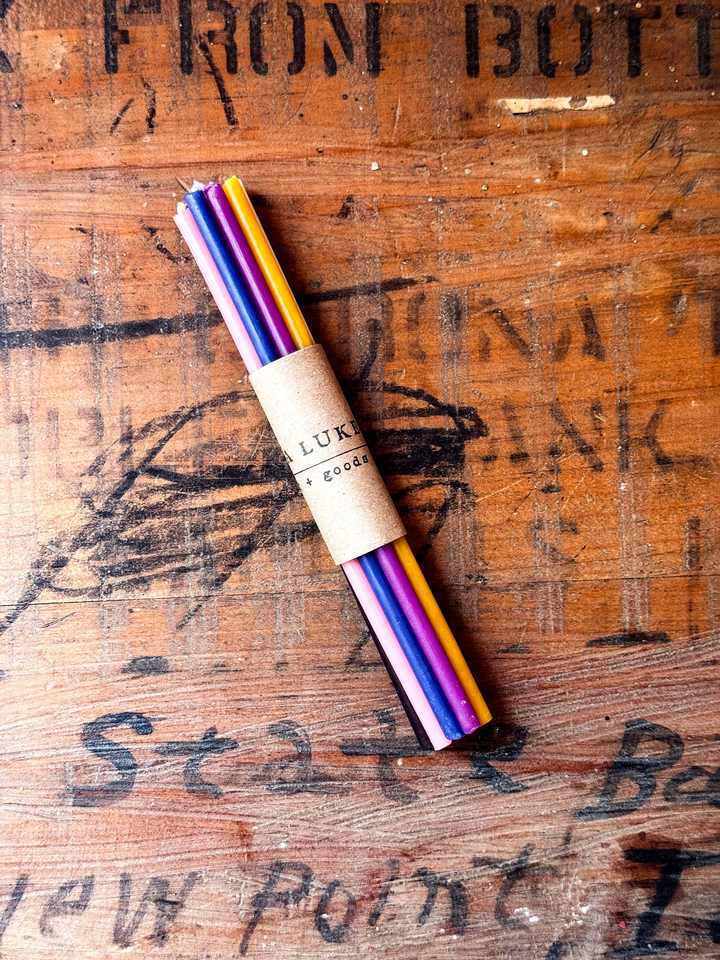 Rainbow Beeswax Spell Candles | Set of 11