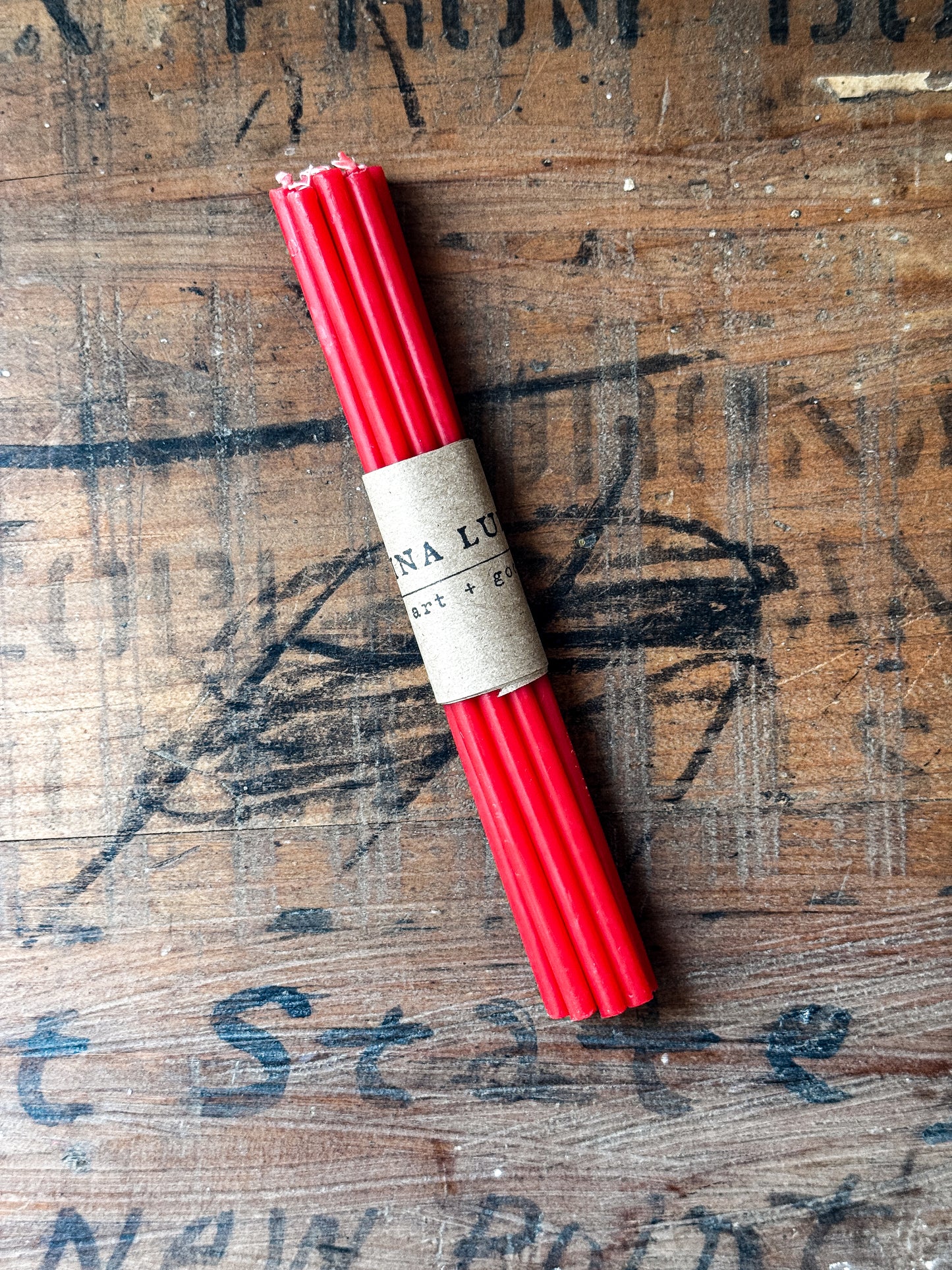 Red Beeswax Spell Candles | Set of 10