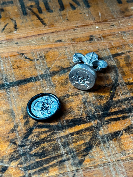 Skull + Crossbones Wax Seal Stamp | 3/4" Metal Seal