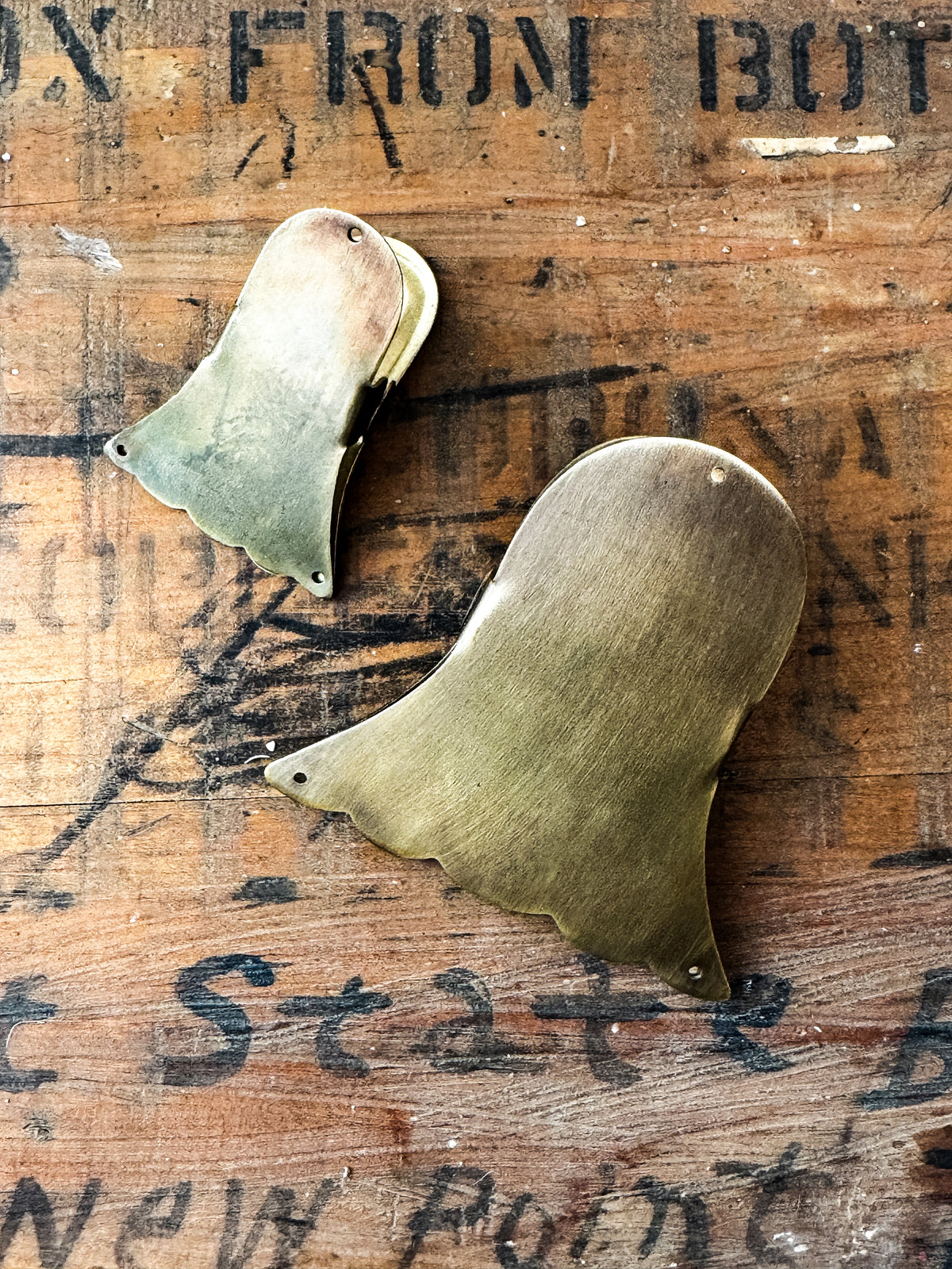 Antique Gold Metal Note Clips | Set of Two