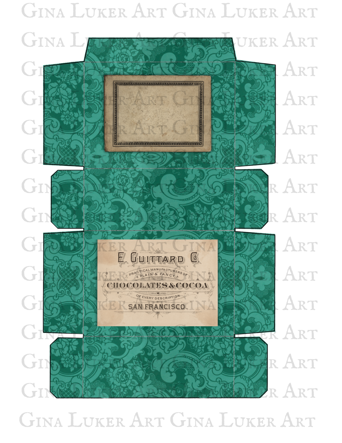 Jade Chocolate Printable Box Template